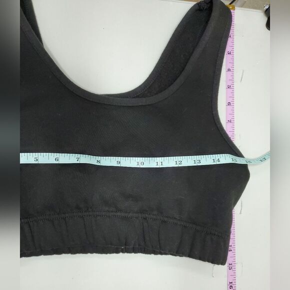 3 Piece Black Refuge Set - Crop Hoodie, Sports Bra, and Pants - Picture 12 of 13